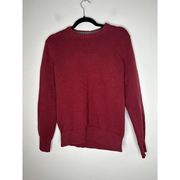 Eddie Bauer Men's Sweater Red Pullover Vintage Cotton Crewneck Size Small - Picture 2 of 8